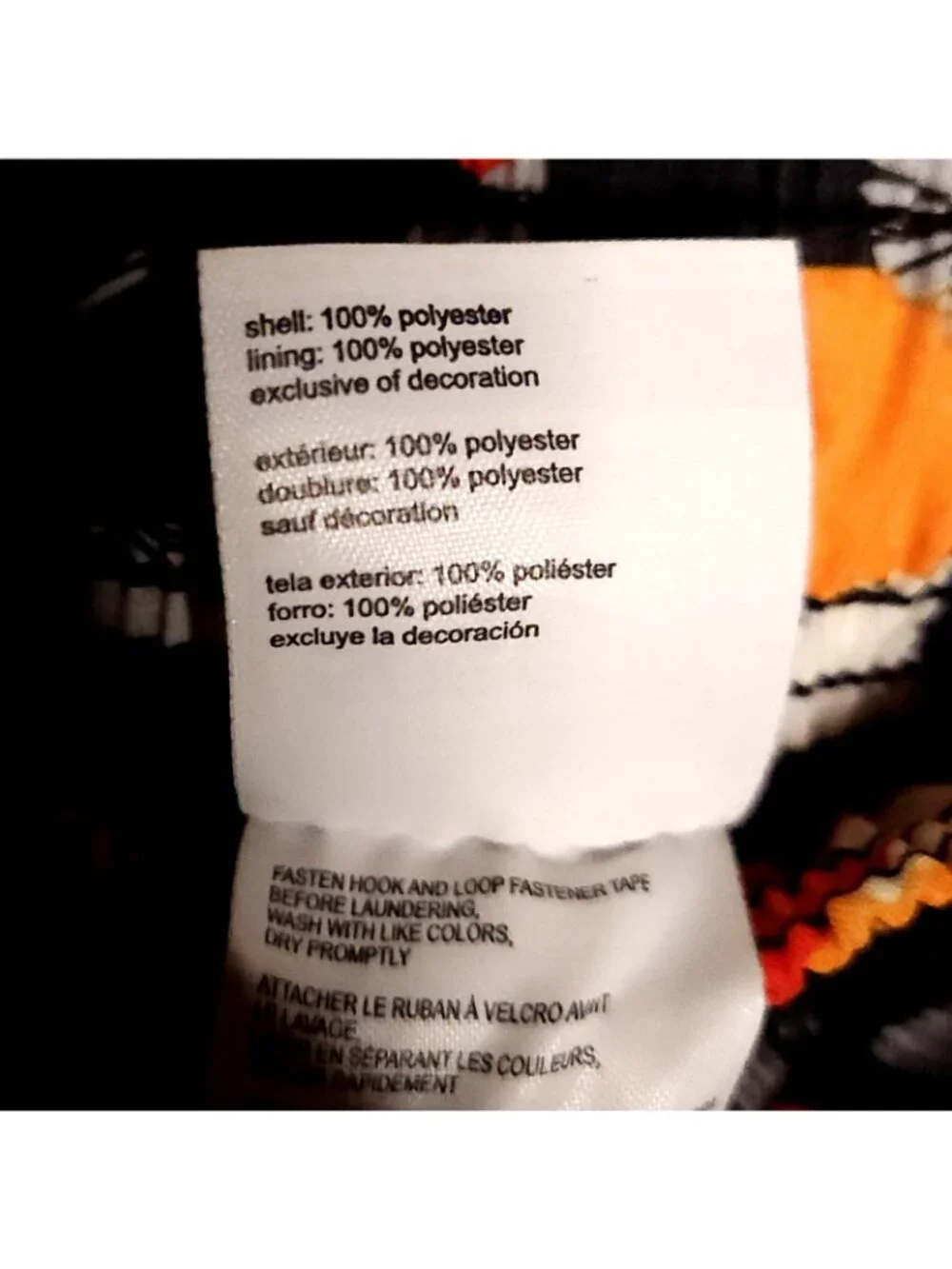 Speedo Mens Black Orange Koi Fish Print Swim Trunks XL